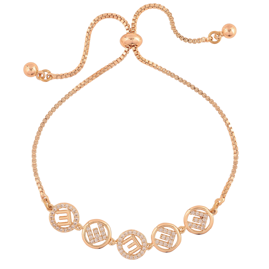 Браслет Xuping M&L Колір 18K «Ланцюжок з декоративним візерунком» на бігунку, дл. 12-22см х 1.5мм фото №1