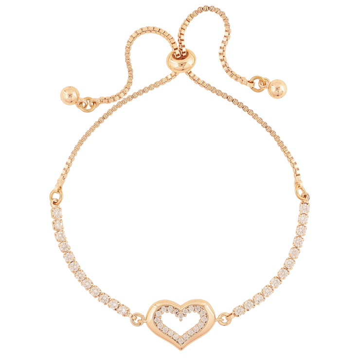 Браслет Xuping M&L Цвет 18K Дорожка кристаллов с сердцем на бегунке, длинна 12-22см х 1.5мм фото №18