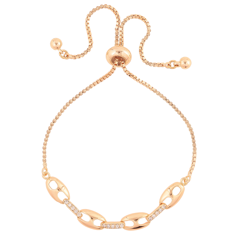 Браслет Xuping M&L Цвет 18K Цепочка с декоративной вставкой на бегунке, длинна 12-24см х 1.5мм фото №1