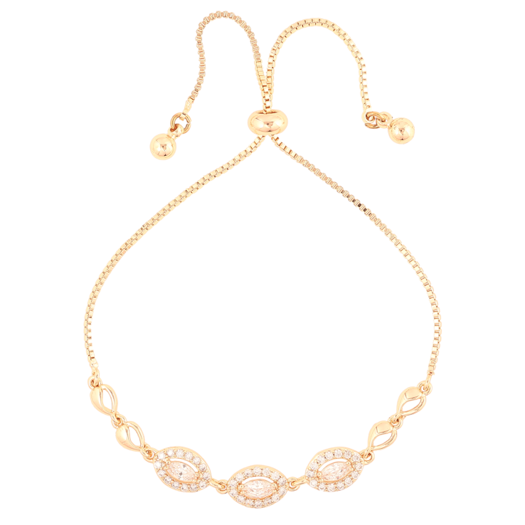 Браслет Xuping M&L Колір 18K «Ланцюжок з декоративною вставкою» на бігунку, довжина 12-23см х 1мм фото №8