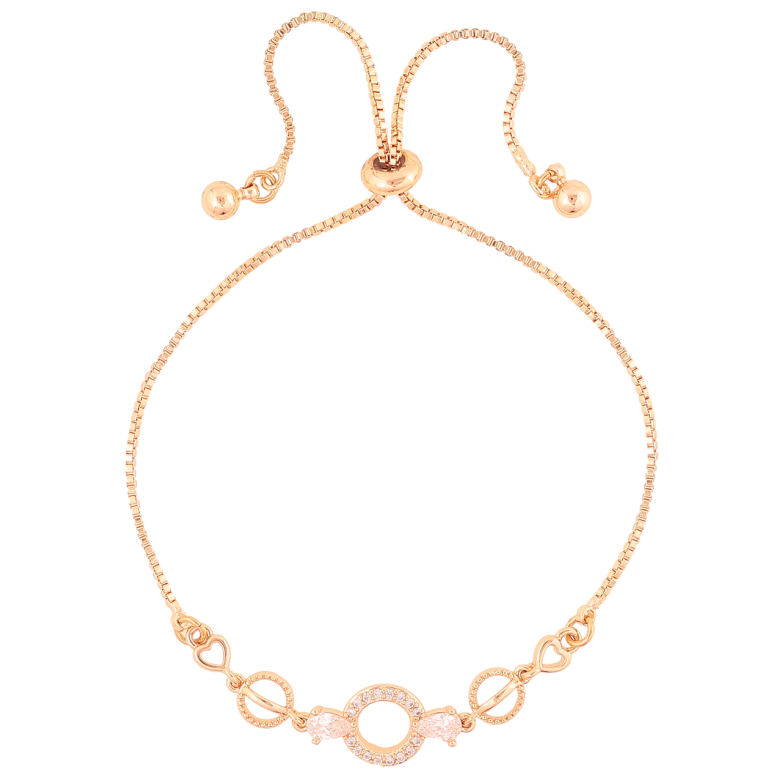 Браслет Xuping M&L Колір 18K «Ланцюжок з декоративною вставкою» на бігунку, довжина 12-23см х 1мм фото №17