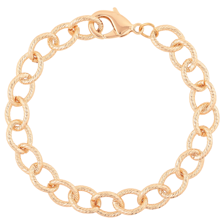 Браслет Xuping M&L Цвет 18K Цепочка плетения Якорное с узором» длина 21см х 10мм фото №6