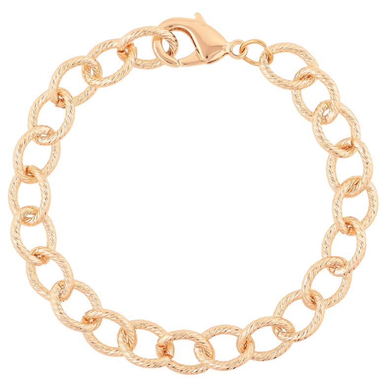 Браслет Xuping M&L Колір 18K «Ланцюжок плетіння Якірне з візерунком» довжина 21см х 10мм фото №1