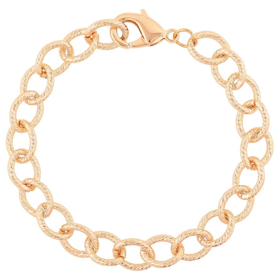 Браслет Xuping M&L Цвет 18K Цепочка плетения Якорное с узором» длина 21см х 10мм фото №1