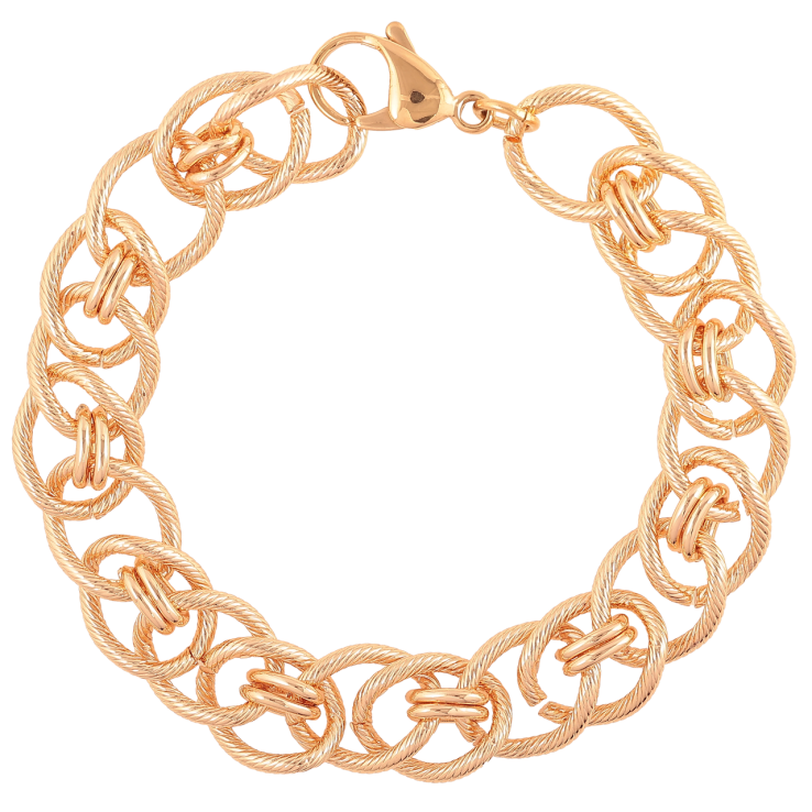 Браслет Xuping M&L Колір 18K «Ланцюжок плетіння Фантазійне» довжина 20.5см х 13мм фото №8