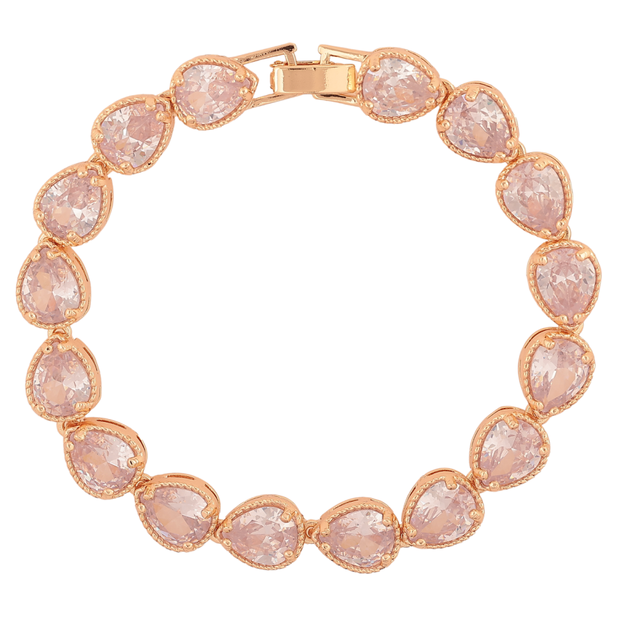 Браслет Xuping M&L Колір 18K «Доріжка краплеподібних кристалів» довжина 19.5см х 8мм фото №1