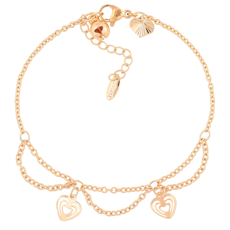 Браслет Xuping M&L Колір 18K «Ланцюжок з підвісками» довжина з доп. ланцюжком 17.5-20.5см х 2мм фото №24