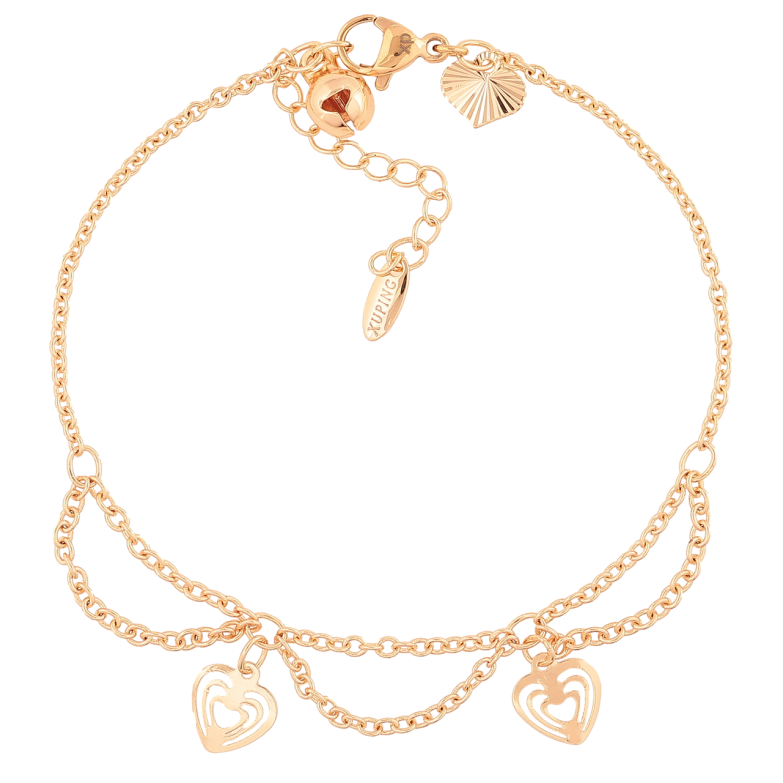 Браслет Xuping M&L Колір 18K «Ланцюжок з підвісками» довжина з доп. ланцюжком 17.5-20.5см х 2мм фото №5