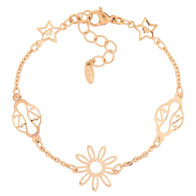 Браслет Xuping M&L Колір 18K «Ланцюжок з декоративними вставками» довжина з доп. ланцюжком 17-20см х 2-16мм фото №1