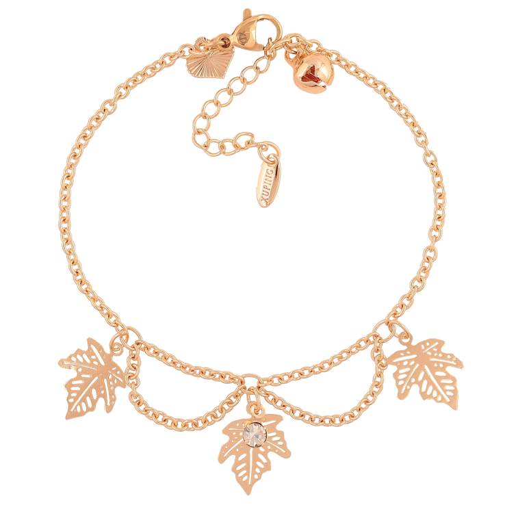 Браслет Xuping M&L Колір 18K «Ланцюжок з підвісками листочки» довжина з доп. ланцюжком 17-20см х 2мм фото №16
