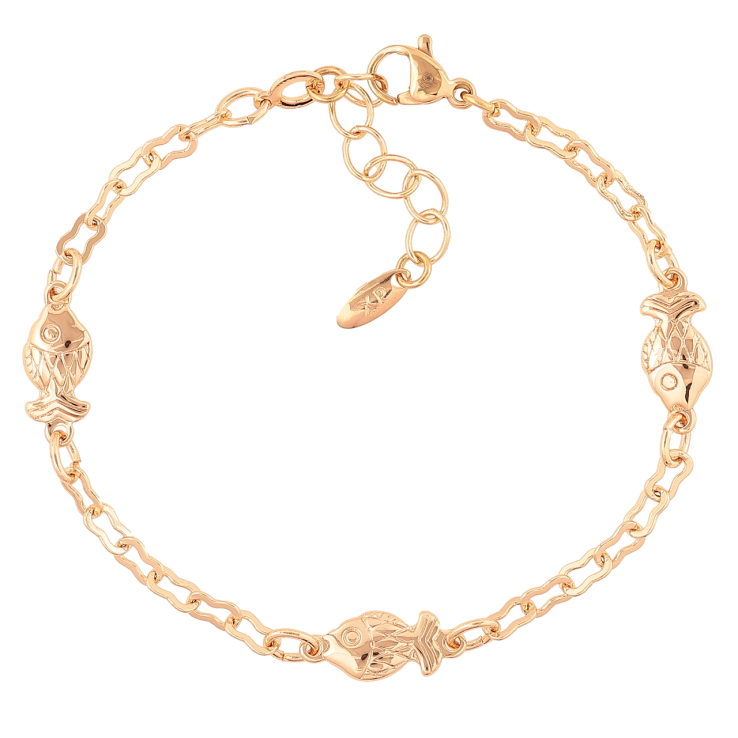 Браслет Xuping M&L Колір 18K «Ланцюжок зі вставками рибки» довжина з доп. ланцюжком 17-20см х 3-6мм фото №9