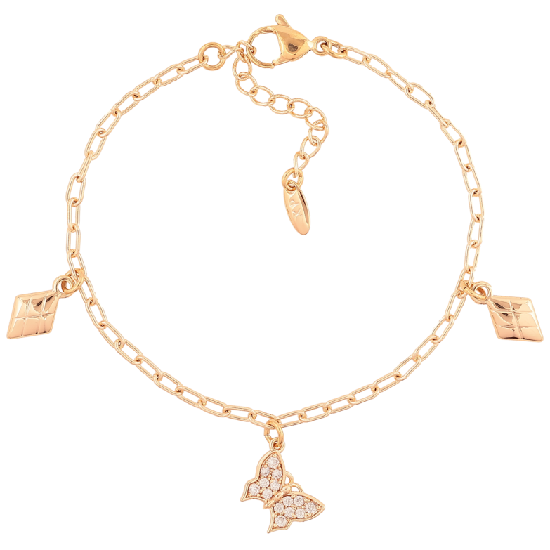 Браслет Xuping M&L Колір 18K «Ланцюжок з підвісками» довжина з доп. ланцюжком 17-20см х 2.5мм фото №5