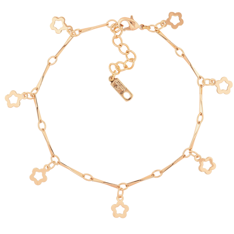 Браслет Xuping M&L Колір 18K «Ланцюжок з підвісками» довжина з доп. ланцюжком 18.5-21.5см х 2мм фото №1