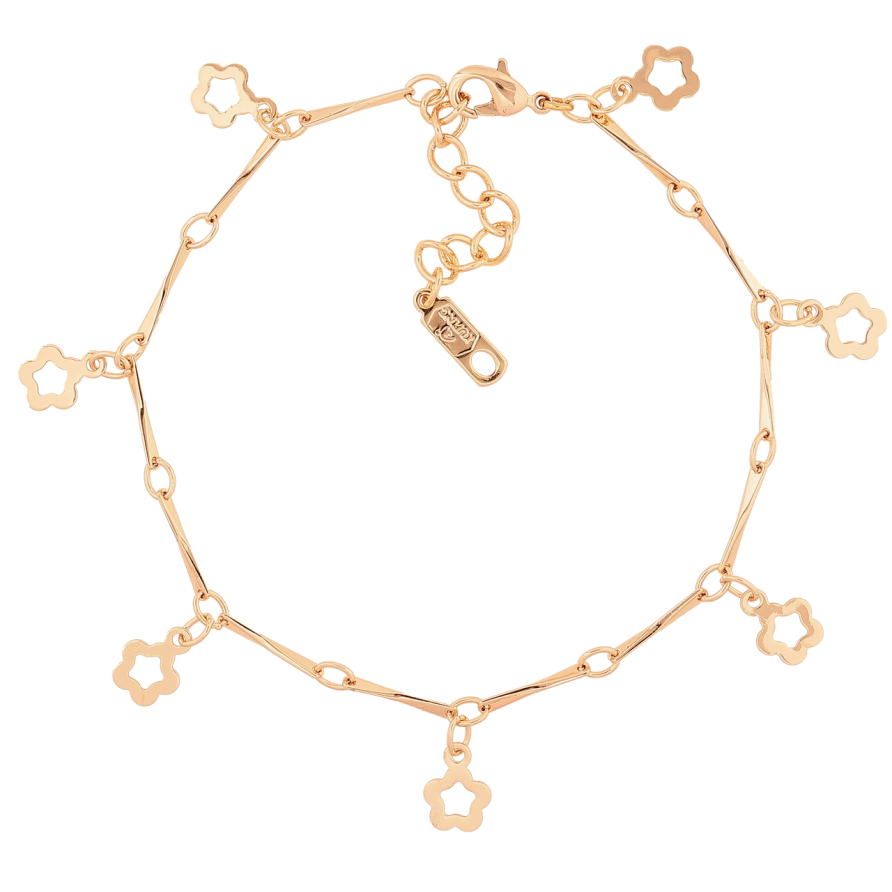 Браслет Xuping M&L Колір 18K «Ланцюжок з підвісками» довжина з доп. ланцюжком 18.5-21.5см х 2мм фото №1