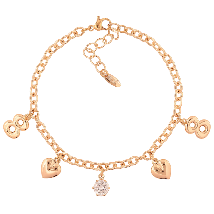 Браслет Xuping M&L Колір 18K «Ланцюжок з підвісками» довжина з доп. ланцюжком 17-20.5см х 4мм фото №1