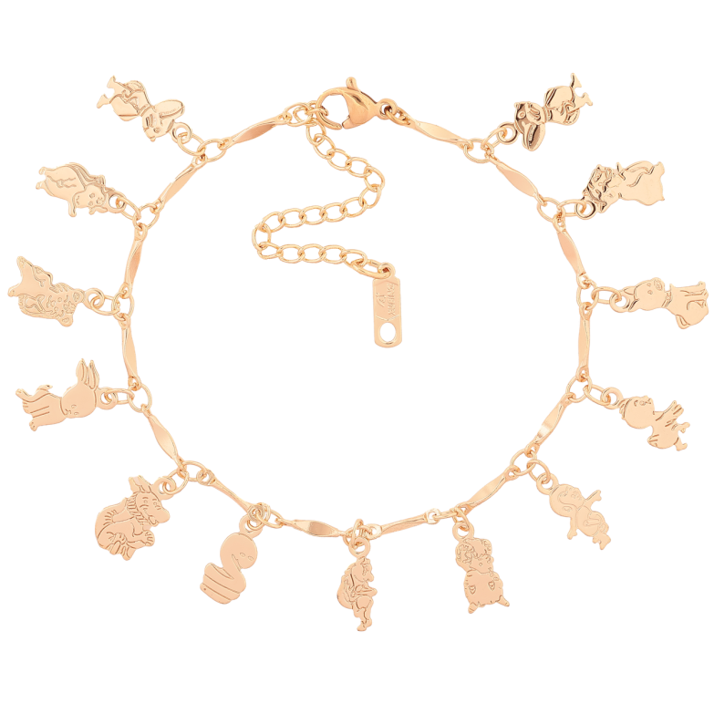 Браслет Xuping M&L Колір 18K «Ланцюжок з підвісками «Китайський гороскоп» довжина з доп. ланцюжком 17.5-23см х 2мм фото №1