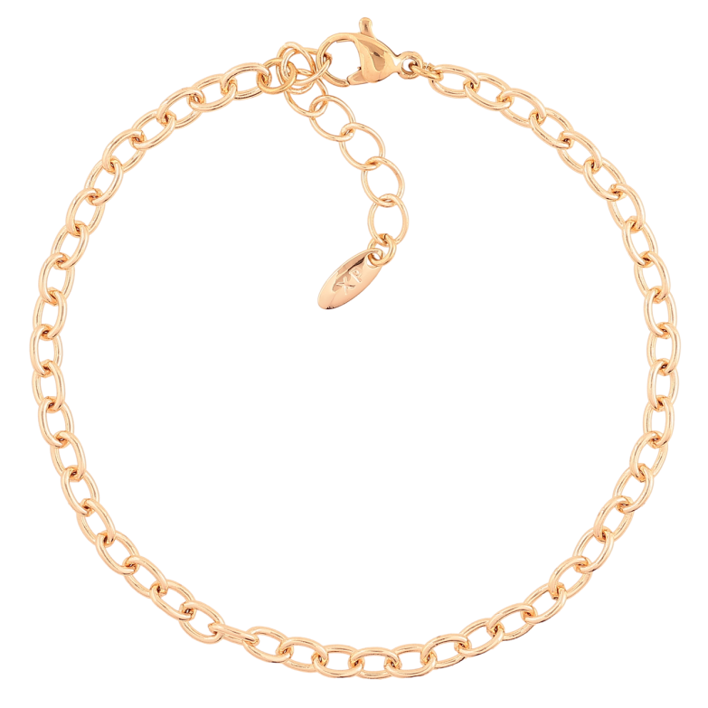 Браслет Xuping M&L Колір 18K «Ланцюжок «Якірний» довжина з доп. ланцюжком 18-21см х 4мм фото №1