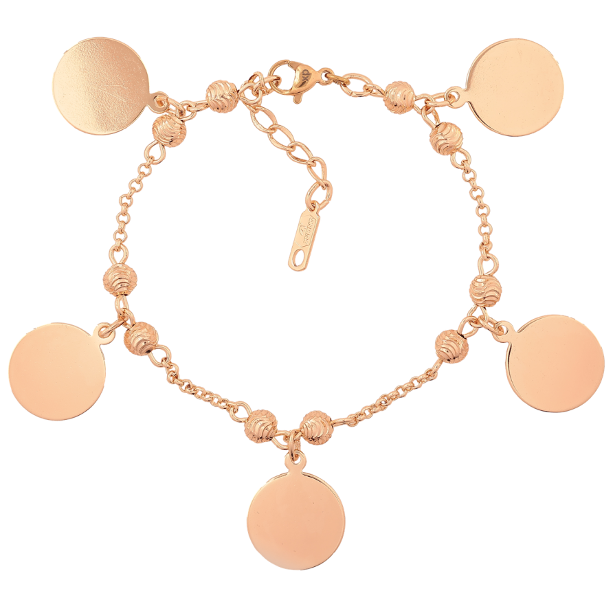 Браслет Xuping M&L Колір 18K «Ланцюжок з круглими підвісками» довжина з доп. ланцюжком 17-20см х 2мм фото №1