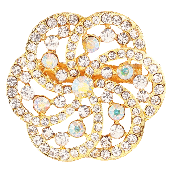 Брошка «Квітка з стразами» фото №21