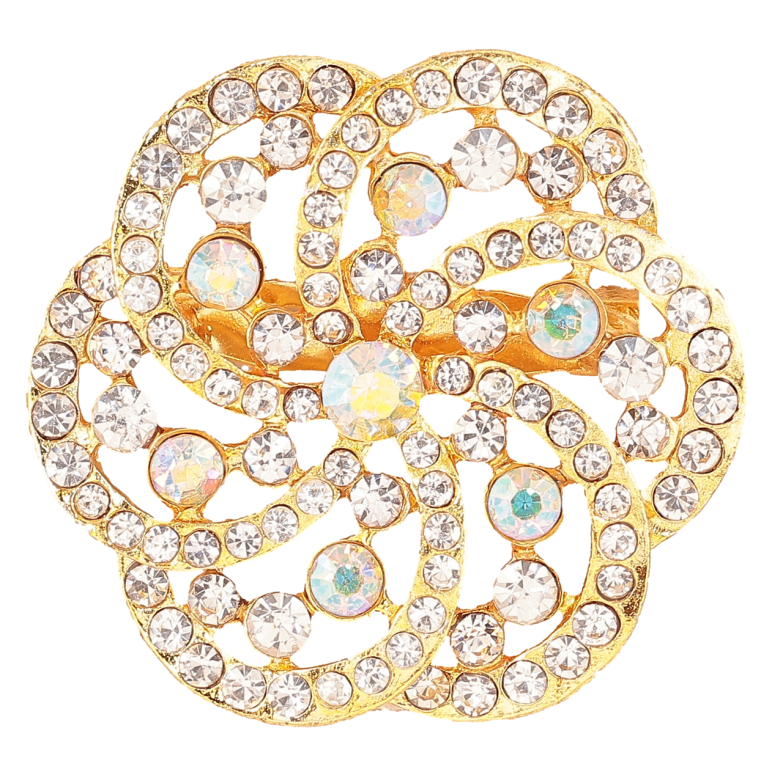 Брошка «Квітка з стразами» фото №1