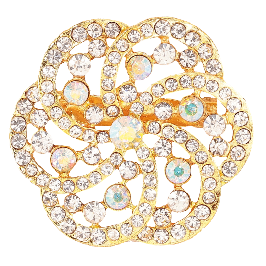 Брошка «Квітка з стразами» фото №1