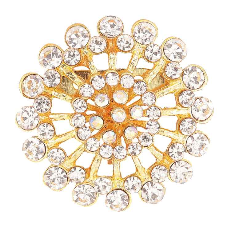 Брошь Цветок со стразами фото №24