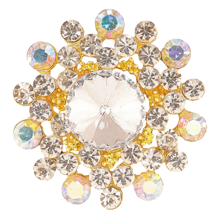 Брошь Цветок со стразами фото №25