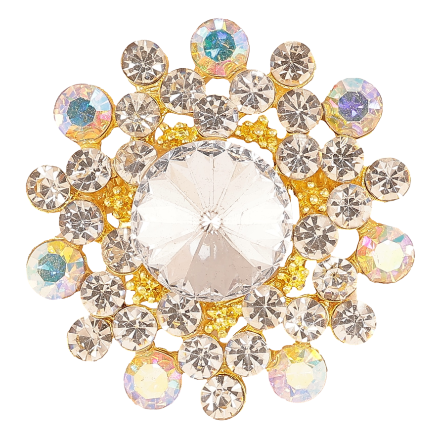 Брошка «Квітка з стразами» фото №1