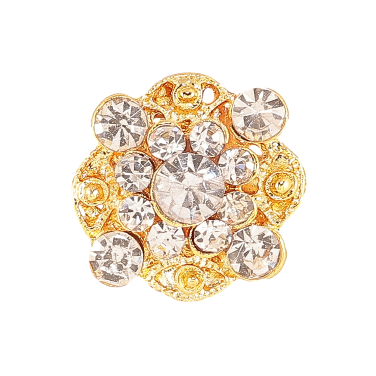 Брошка «Візерунок зі стразами» фото №3