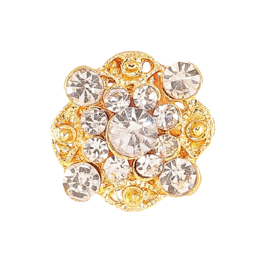 Брошь Узор со стразами фото №1