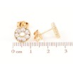 Серьги Xuping Позолота 18K пусеты Кристальные колечки фото №2