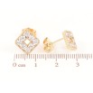 Серьги Xuping Позолота 18K пусеты Кристальные ромбы фото №2