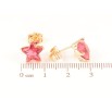 Серьги Xuping Позолота 18K пусеты Красные кристальные звезды фото №2