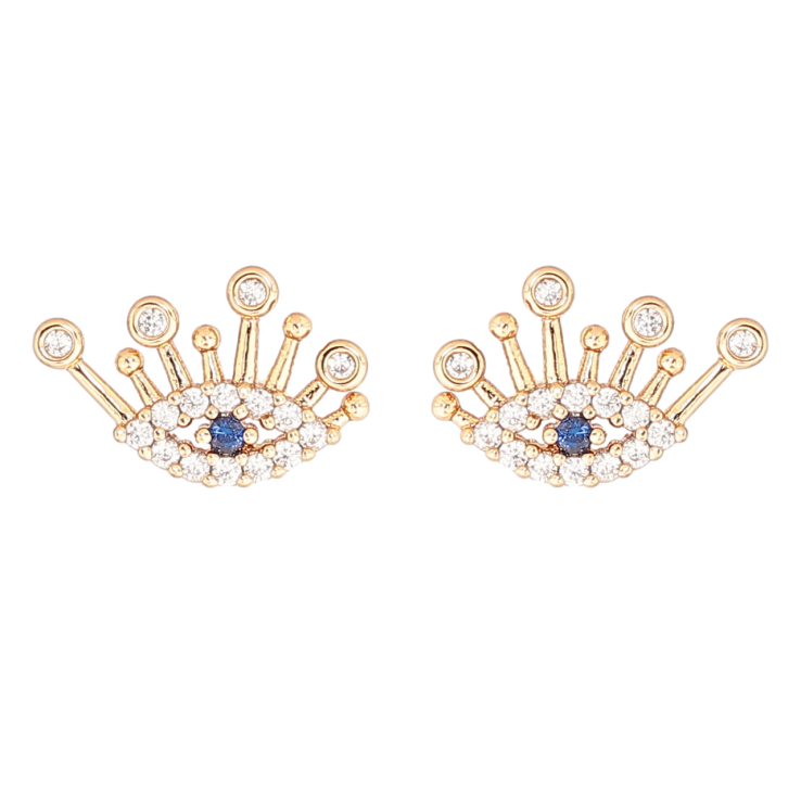 Серьги Xuping Позолота 18K пусеты Кристальные глаза фото №4