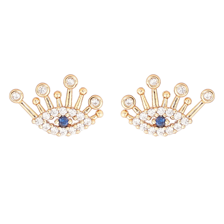 Серьги Xuping Позолота 18K пусеты Кристальные глаза фото №24