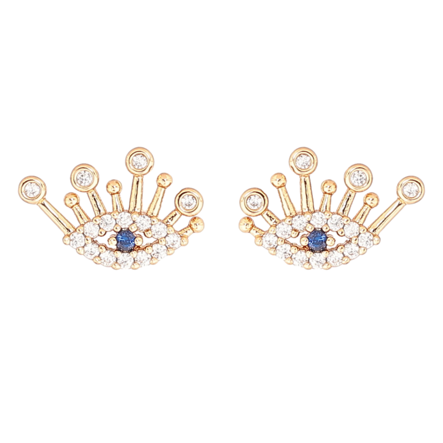 Серьги Xuping Позолота 18K пусеты Кристальные глаза фото №1