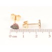 Сережки Xuping Позолота 18K пусети «Сердечка з різнокольорових кристалів» фото №2