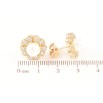 Сережки Xuping Позолота 18K пусети «Квіточки з кристалами та перлиною» фото №2
