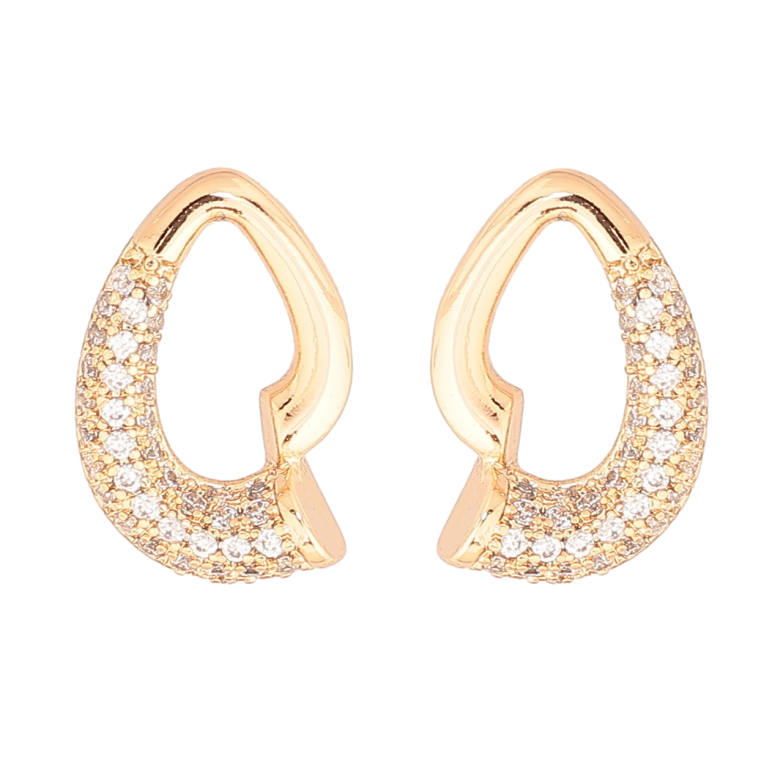 Серьги Xuping Позолота 18K пусеты Узор с инкрустацией кристаллами фото №1 Серьги Xuping Позолота 18K пусеты Узор с инкрустацией кристаллами фото №1