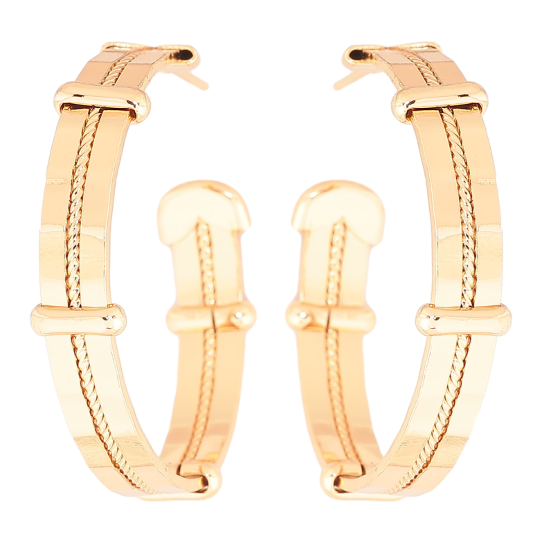 Серьги Xuping Позолота 18K пусеты Декоративные дуги фото №1
