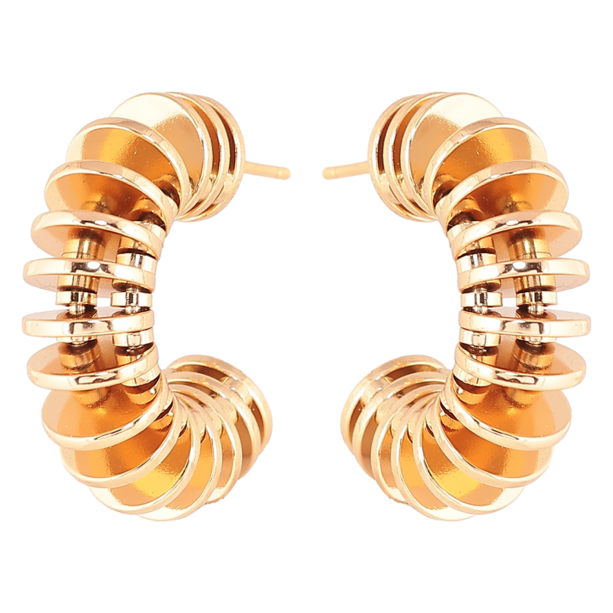 Серьги Xuping Позолота 18K пусеты Декоративные дуги фото №1