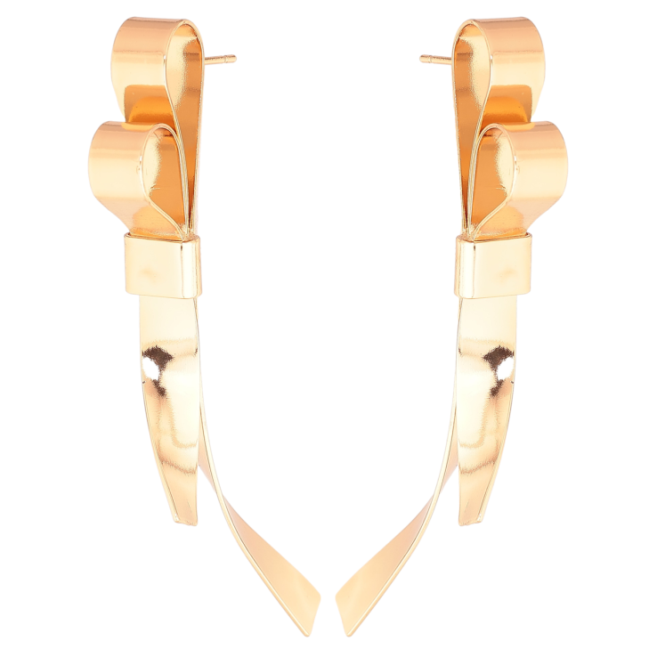 Серьги Xuping Позолота 18K пусеты Банты фото №2