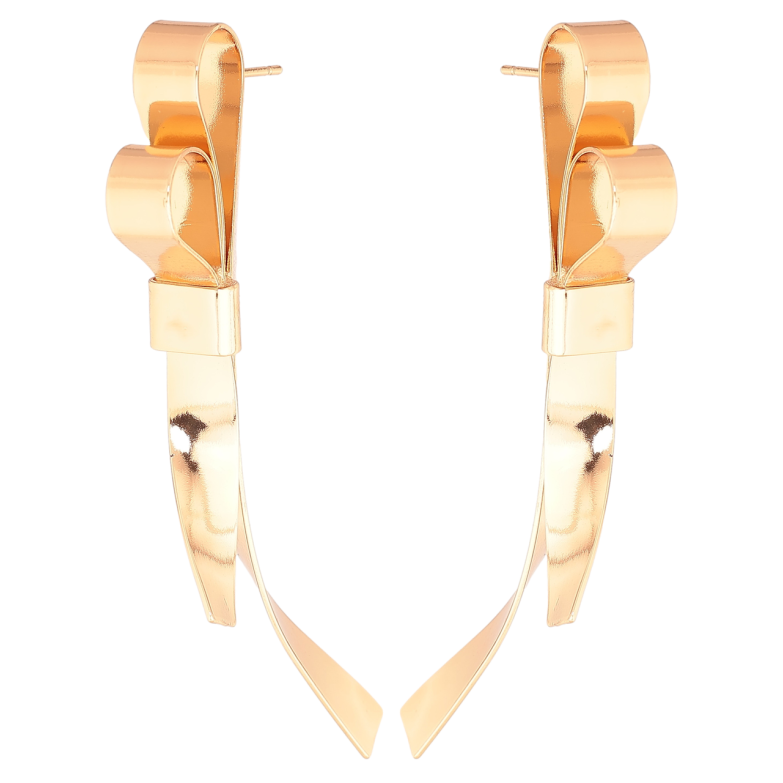 Серьги Xuping Позолота 18K пусеты Банты фото №1