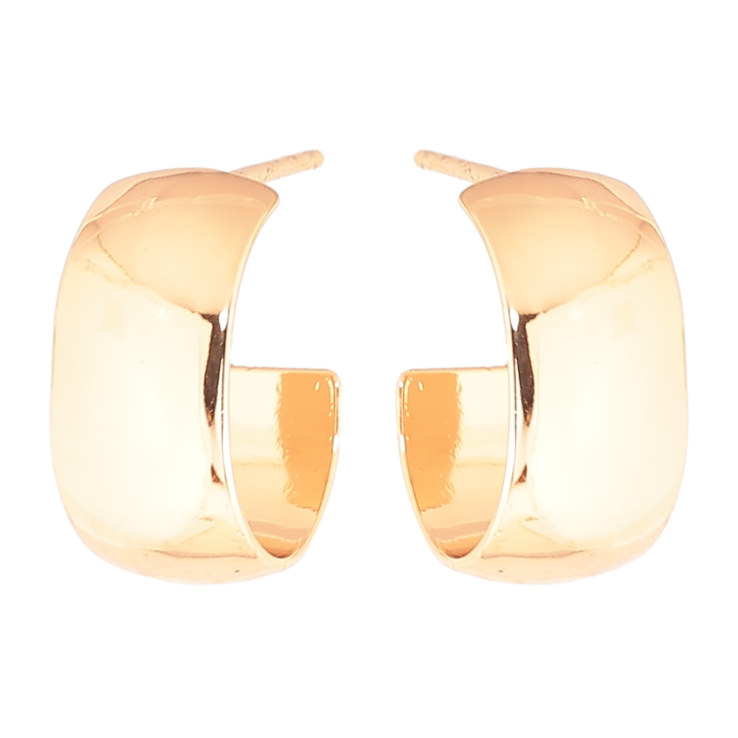 Сережки Xuping Позолота 18K пусети «Широкі дуги» шир. 8мм фото №6