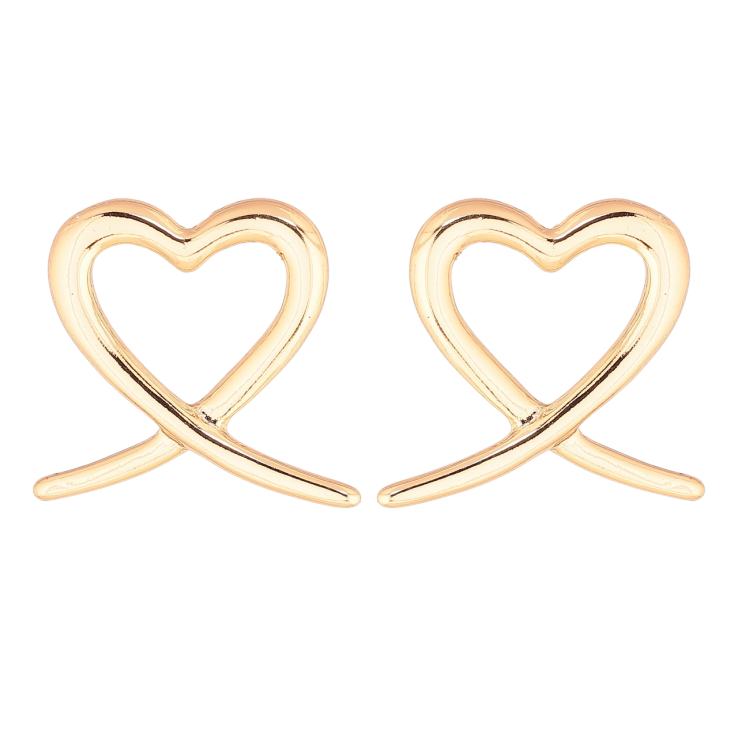 Сережки Xuping Позолота 18K пусети «Сердечка» фото №8