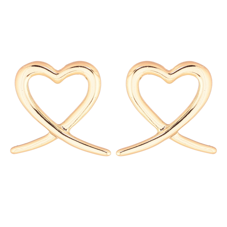 Сережки Xuping Позолота 18K пусети «Сердечка» фото №1