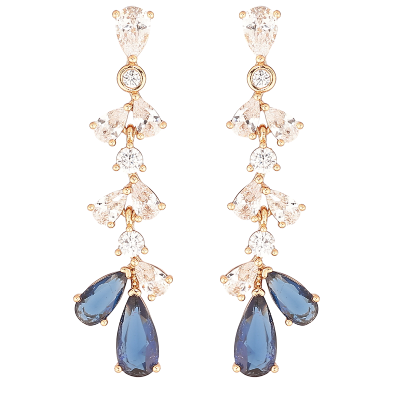 Серьги Xuping JEAN GOUJON Позолота 18K пусеты Кристальные подвески фото №1