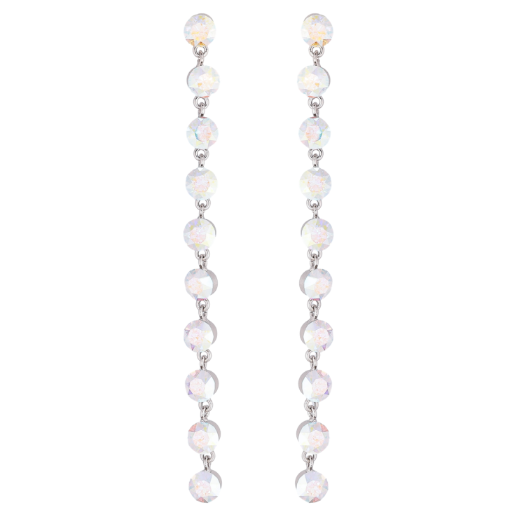 Сережки Xuping колір Родій з кристалами Swarovski пусети «Кришталеві підвіски АВ» фото №22