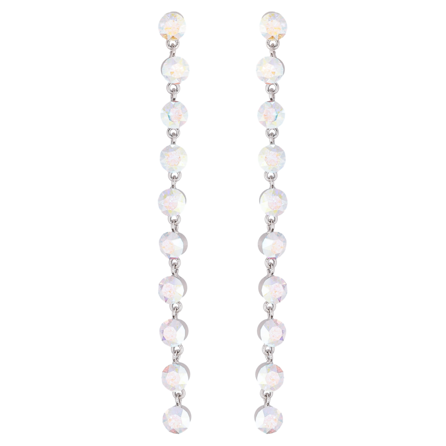 Сережки Xuping колір Родій з кристалами Swarovski пусети «Кришталеві підвіски АВ» фото №1