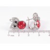 Сережки Xuping колір Родій з кристалами Swarovski англійський замок «Сови з кристалами Siam» фото №2